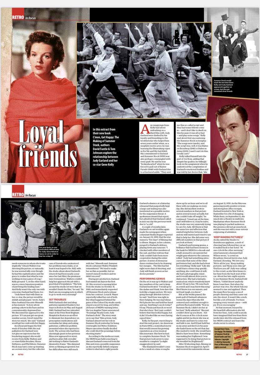 The newest issue of YOURS RETRO, published in the UK & soon available in the US, features an excerpt from our upcoming (October) book, C'MON, GET HAPPY: THE MAKING OF SUMMER STOCK. @upmiss @GeneKellyFans @TheJudyRoom @JudyGarlandClub @judygarlandpro @mgm_great @GaryJHorrocks