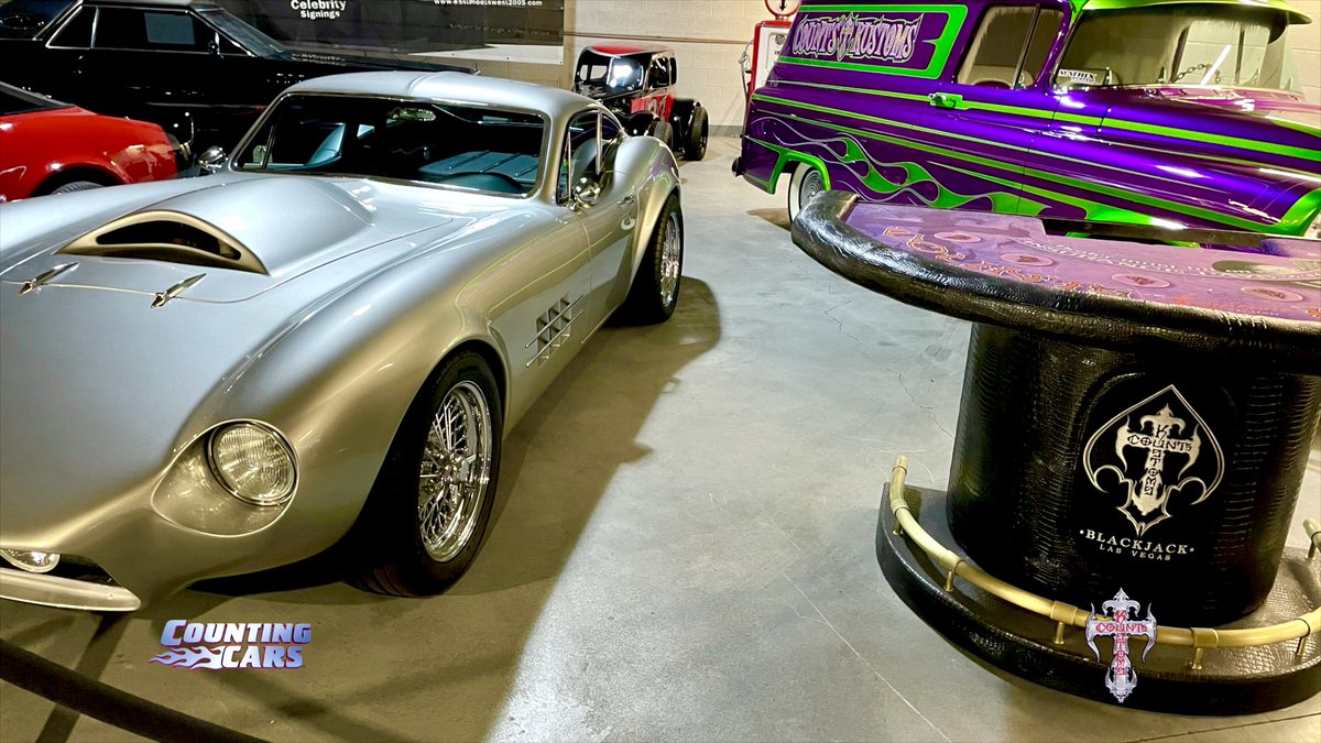 We rearranged our showroom, so come check out the Count’s Kustoms museum in Las Vegas! We moved some rides around and added more of @DannyCountKoker amazing car collection! Doors are open for a FREE tour every day of the week 10am-4pm. #countskustoms #museum