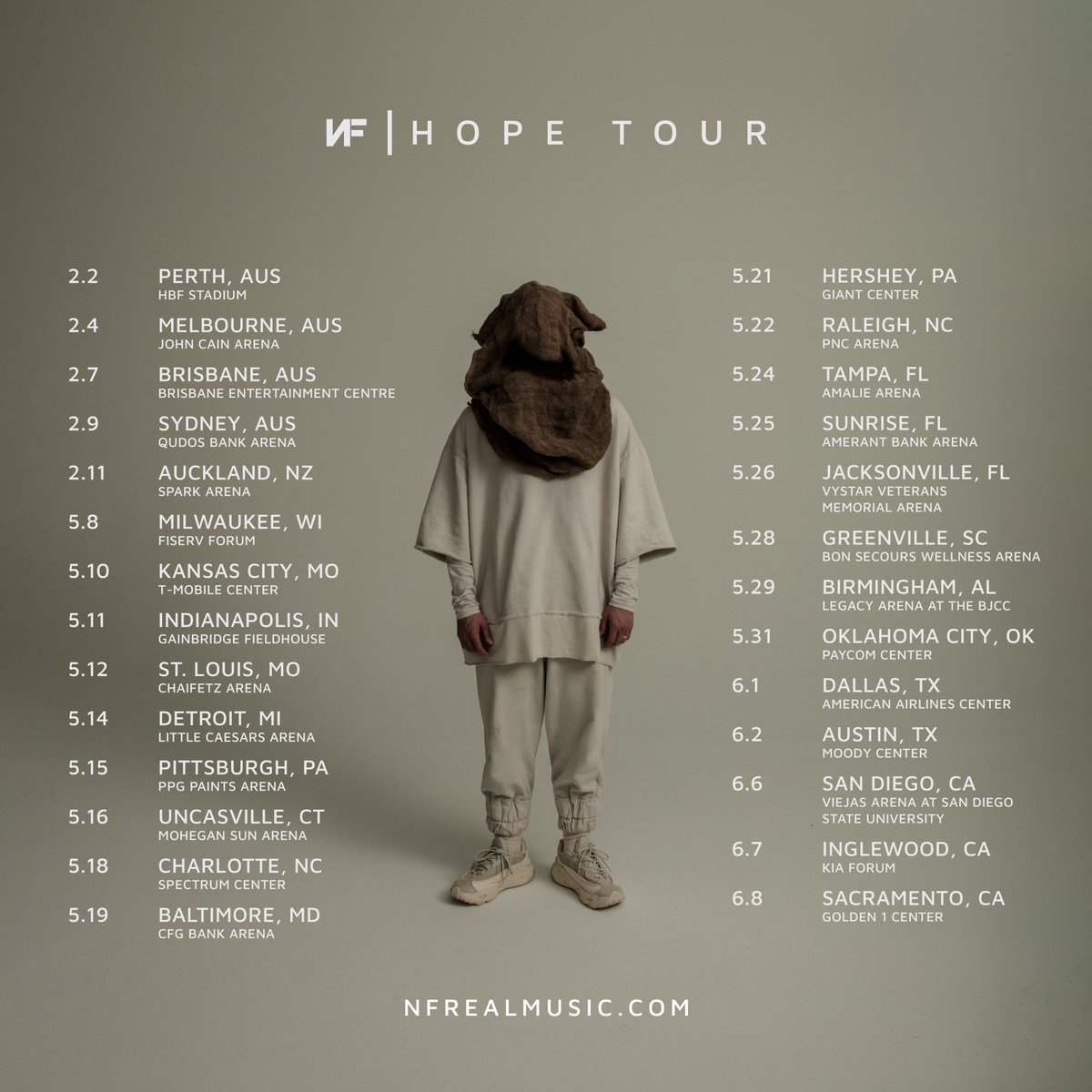 HOPE TOUR 2024. Get more info and register for first access to tickets at nfrealmusic.com/tour