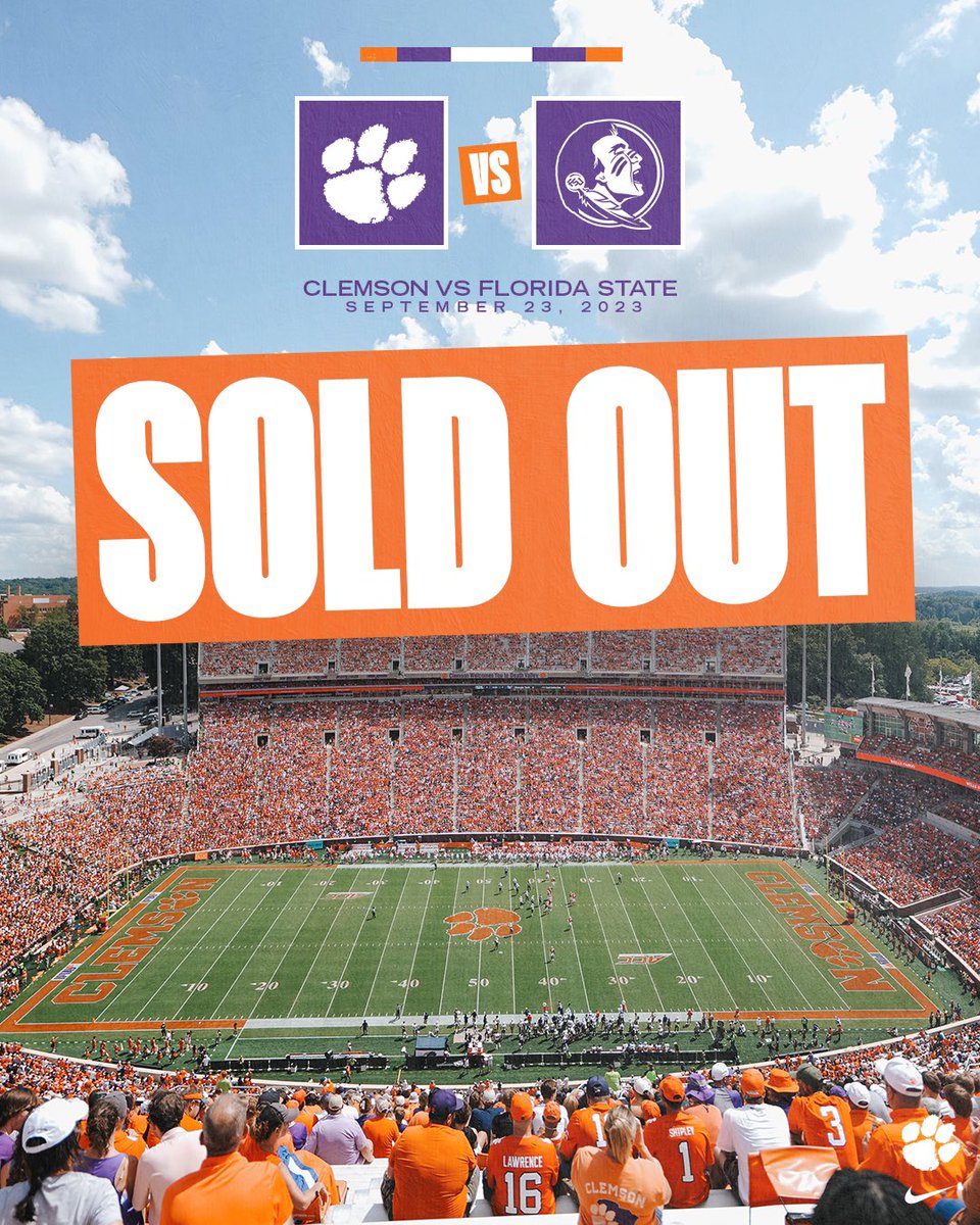 Saturday is officially sold out 🐅