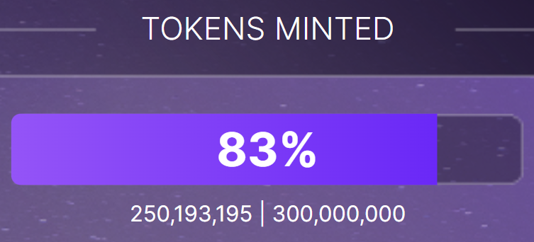 ExoWorldsNFT's tweet image. The #Whitelist mint is almost complete, with a whopping 83% already minted! 🚀

Don&apos;t miss your chance to secure $EXO tokens at an exclusive price: exoworlds.io/mint/

#ExoWorlds #VeChain #Algorand