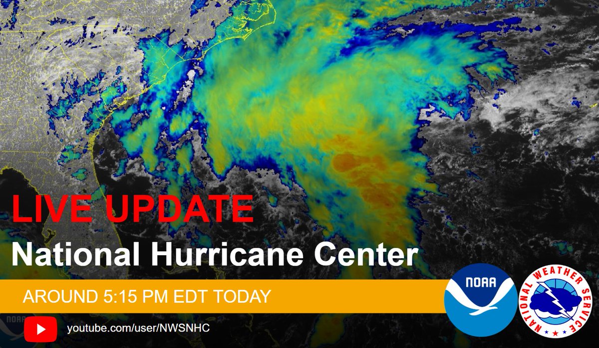 The NHC Director Dr. Michael Brennan will provide a LIVE update on Potential Tropical Cyclone Sixteen around 5:15 PM EDT. Please join us on Facebook Live and our National Hurricane Center YouTube Page at: youtube.com/user/NWSNHC Full details at: nhc.noaa.gov