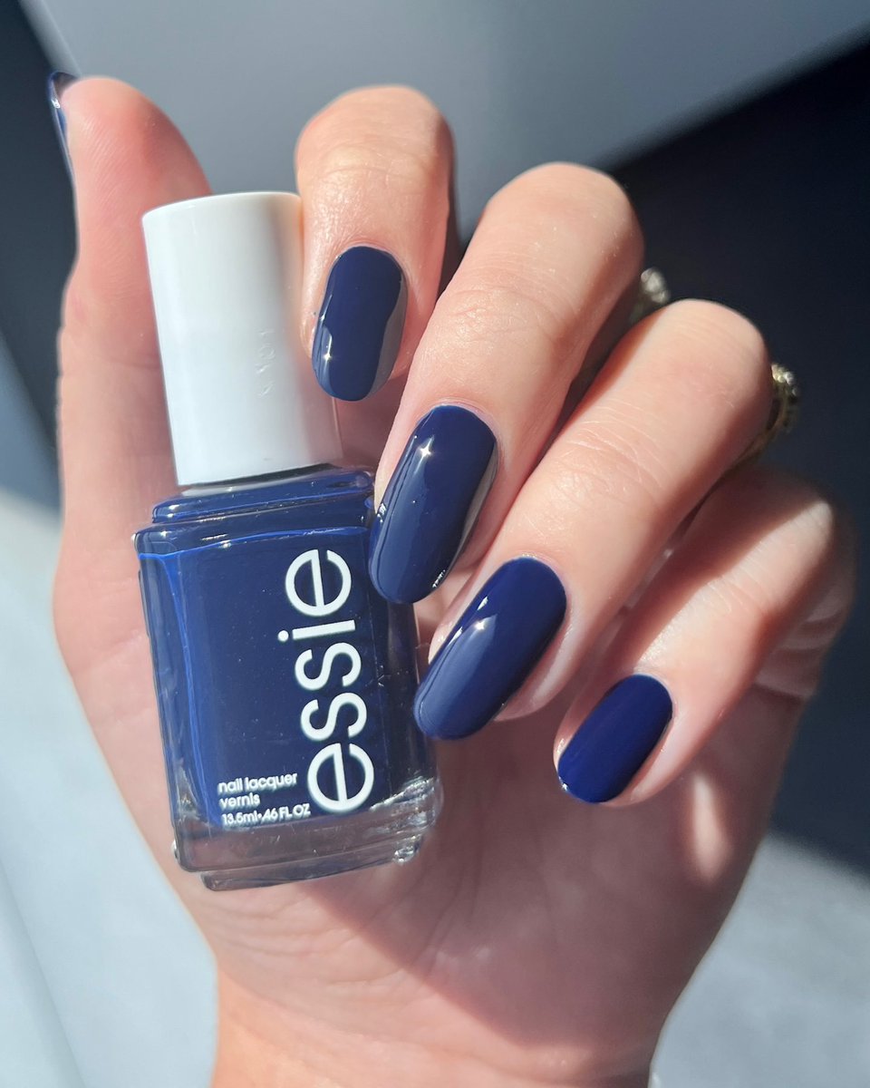 essie's tweet image. psa: the perfect fall blue does exist💙 check out ‘step out of line’ and all the other gorgeous shades from the fall collection for your next #fallmani