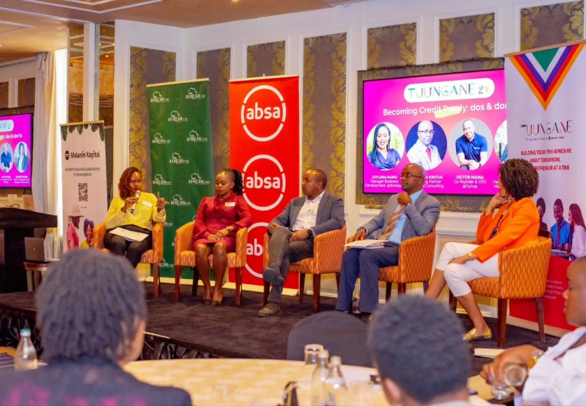 Absa Bank Kenya (@absakenya) on Twitter photo Today, we joined our partners <a href="/MelaninKapital/">Melanin Kapital</a> and the <a href="/AGF_Group/">AfricanGuaranteeFund</a> in a networking session, bringing together entrepreneurs under the gender-inclusive #Tuungane2XProgram aimed at supporting SMEs become credit- ready.
#WezeshaBiashara #ElevateYourGreat Today, we joined our partners <a href="/MelaninKapital/">Melanin Kapital</a> and the <a href="/AGF_Group/">AfricanGuaranteeFund</a> in a networking session, bringing together entrepreneurs under the gender-inclusive #Tuungane2XProgram aimed at supporting SMEs become credit- ready.
#WezeshaBiashara #ElevateYourGreat