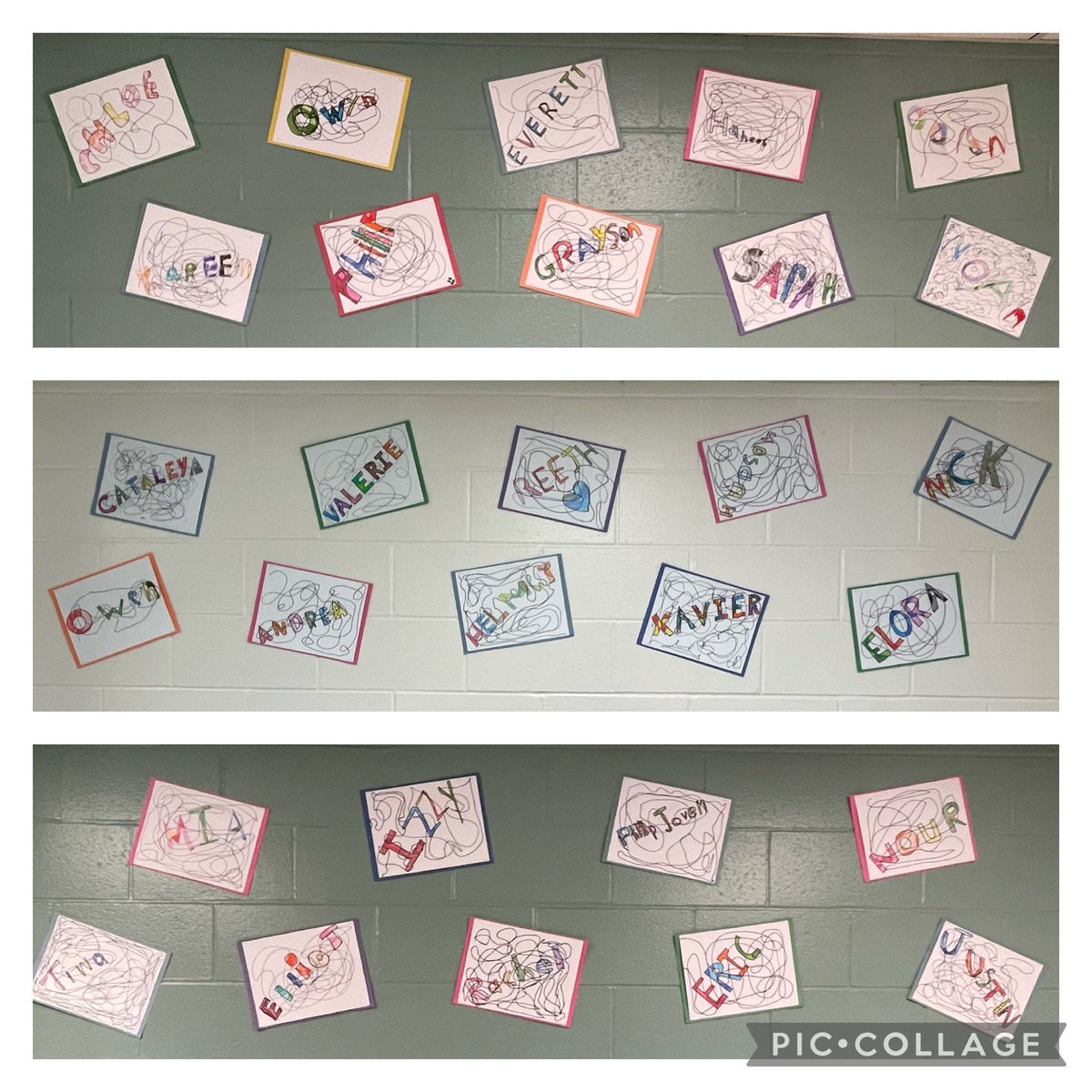 4C - Check out our name artwork! 🤩🎨

<a href="/ThomasMoreOCSB/">St. Thomas More School</a> <a href="/MmeLafrance/">Christine Lafrance</a> <a href="/ocsbBonjour/">𝕂 𝕥𝕠 𝟙𝟚 𝔽ℝ𝔼ℕℂℍ at the OCSB</a> #ocsbFSL #ocsbArts
