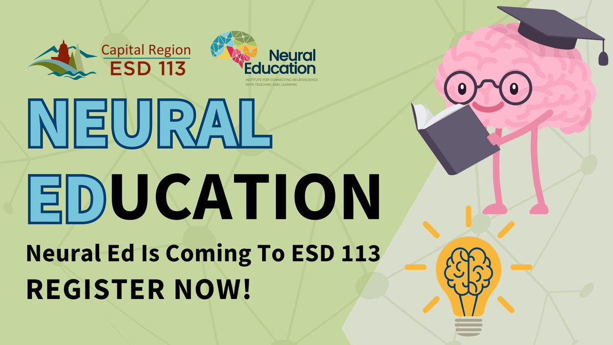 Neural Ed is a 3-day event focused on incorporating neuroscience into classroom experiences. Register today and discover the why behind learning by investigating how the brain, mind, and neural education work. Learn more: bit.ly/3EiW3jH #WeAreESD113 #neuraled