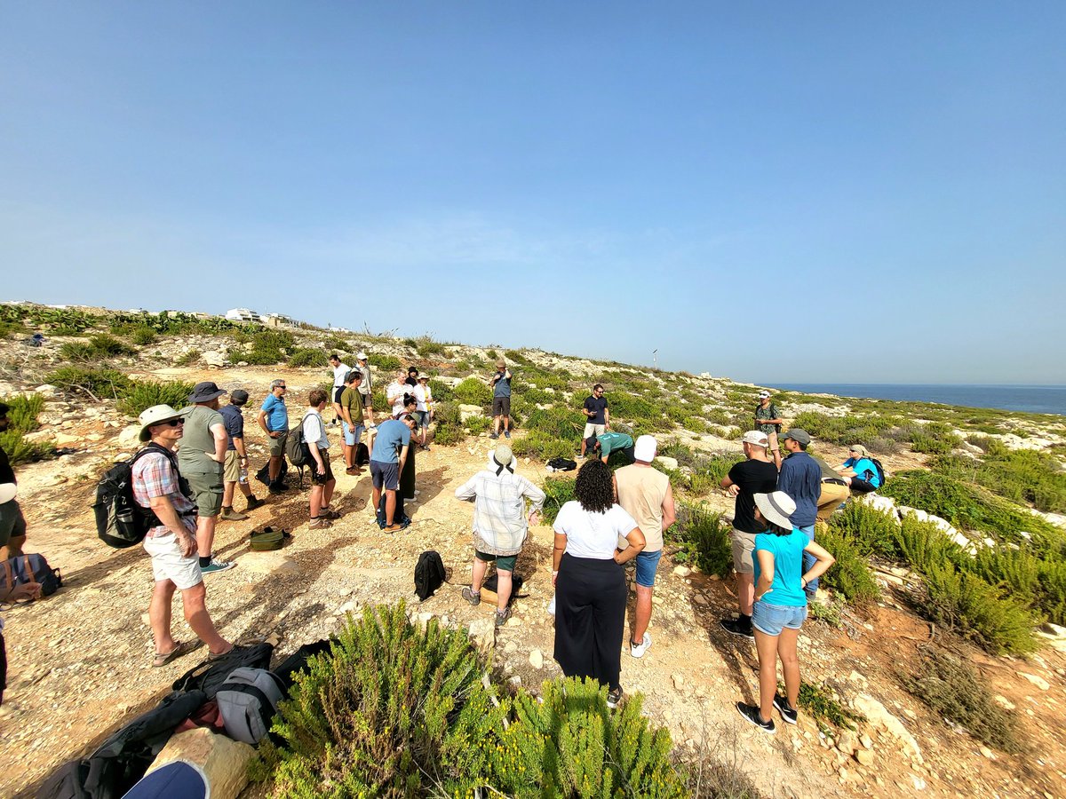deepa_sena's tweet photo. Field trip organised by @ecostacking &amp; @mariobalzan for a masterclass in emerging tech on the Malta coast. Visual &amp; acoustic, plant, insect &amp; bird ID apps explained &amp; demonstrated to the @MAMBO_EU team  #biodiversitymonitoring #ecologistlife @UniRdg_Research @UniRdg_SAPD https://t.co/409MwU0CaX