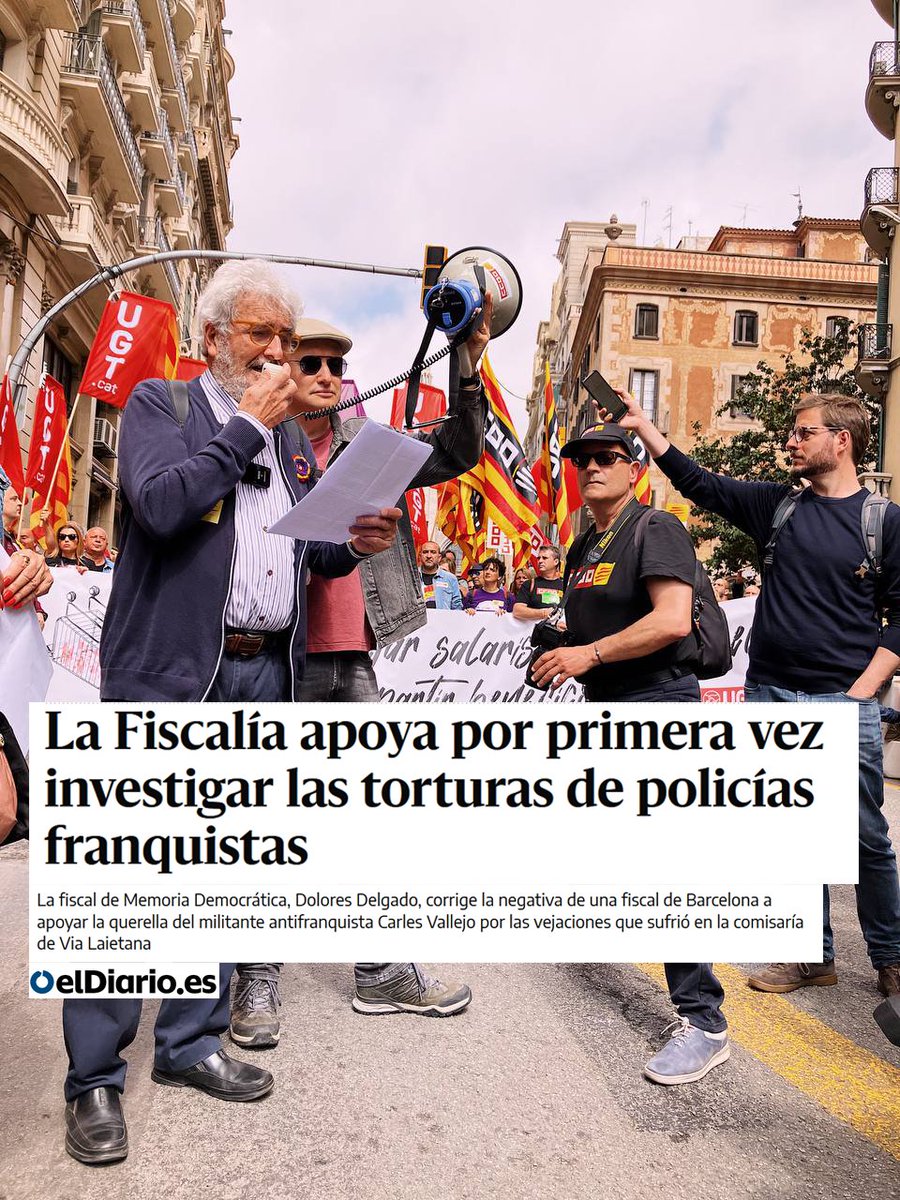 ⚖️La Fiscalia recolza obrir una causa per investigar les tortures que va patir el company sindicalista de CCOO i militant del PSUC Carles Vallejo a mans de la policia franquista a la comissaria de #ViaLaietana43

👉 eldiario.es/catalunya/fisc…