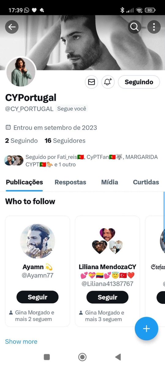 Meninas, essa amiga precisa de seguidores p/ apoiar #CanYaman aqui no Twitter 
Quem puder seguir agradecemos 🌷♥️
<a href="/CY_PORTUGAL/">CYPortugal</a>