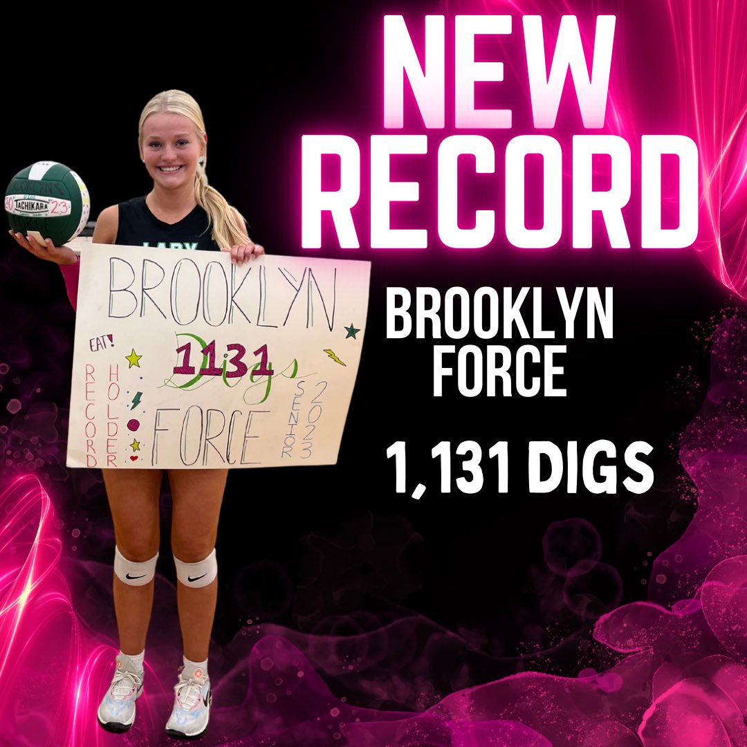 Congratulations to our #3 for a new career record🌟 

Brooklyn now holds the dig record for the Lady Panthers!  

She has a total of 1,131 digs and counting..🏐 Keep up the hard work! 

H.U.N.G.R.Y