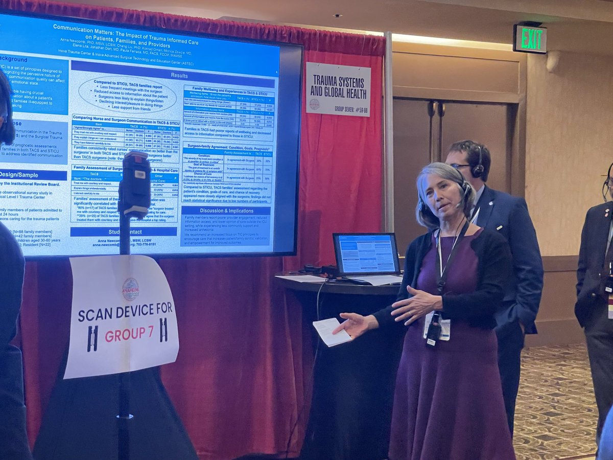 Dr. Anna Newcomb, CNTR Stakeholder Advisory Council member and PI on IREP, gives suggestions for improving trauma surgeon-patient communications in the step-down unit #AAST2023