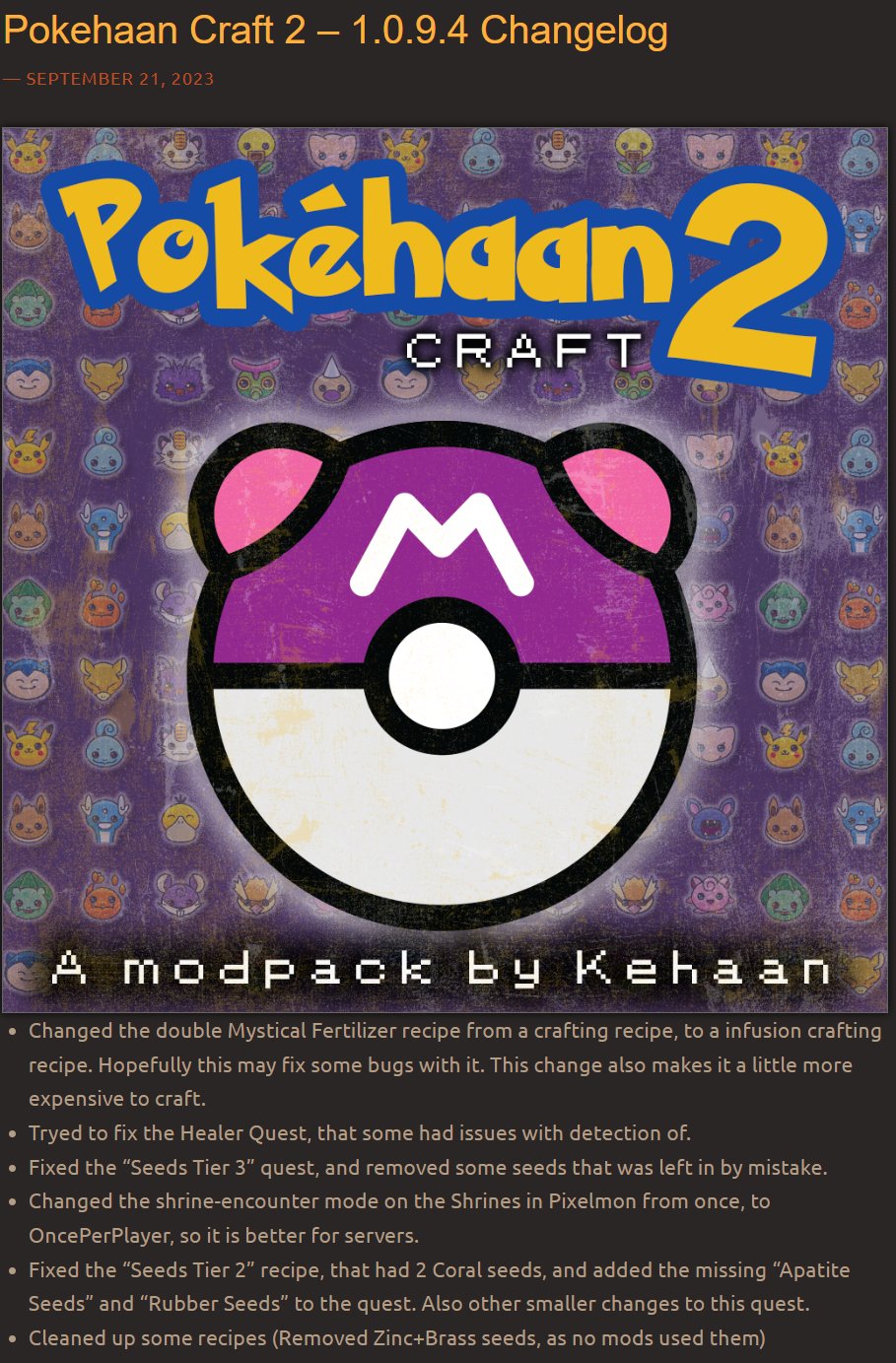 Pokehaan Craft 1.1.20 / Pokehaan Craft Lite 1.1.17 Changelog