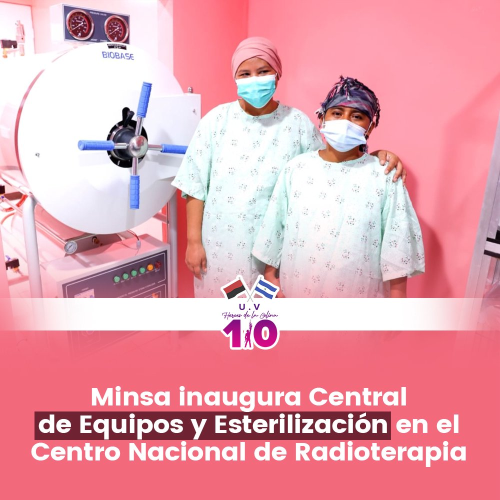 #Nicaragua cuenta con una nueva Central de Equipos y Esterilización, la cuál permitirá esterilizar sus propios equipos, el instrumental que se utiliza para el tratamiento de los pacientes; tanto los que reciben braquiterapia, teleterapia, como los que están en medicina nuclear.🏥