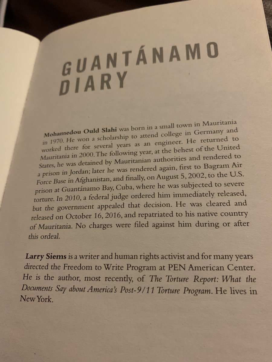 Highly recommend this book for anyone interested in human rights at Guantánamo Bay. Managed to read it while on a short holiday.@MohamedouOuld