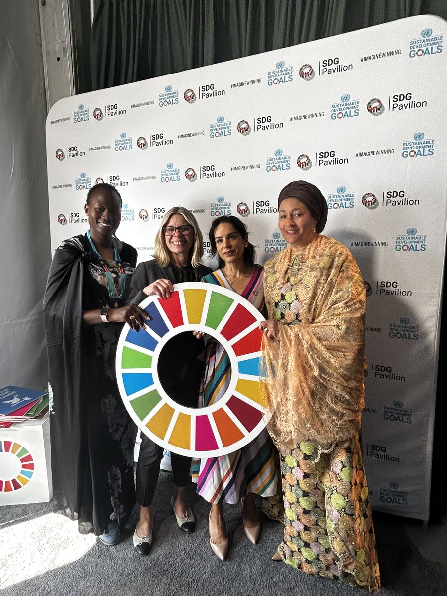 What a pleasure to be among <a href="/AminaJMohammed/">Amina J Mohammed</a>, <a href="/HonYolanda35142/">Hon. Yolanda Awel Deng Juach</a> &amp; <a href="/nahlav/">Nahla Valji</a> at the #SDGActionZone.

Women's leadership at its best!