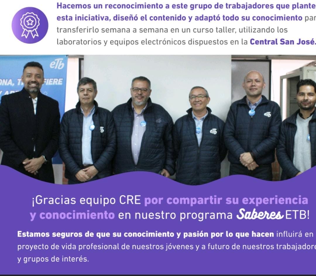 Felicidades a los compañeros técnicos de ⁦<a href="/atelcaprensa/">Atelca Prensa</a>⁩ por el reconocimiento en el programa SABERES ⁦<a href="/ETB/">ETB</a>⁩

Eso es Atelca… conocimiento, movilización y lucha

⁦⁩ ⁦<a href="/etbnuestra/">ETBnuestra</a>⁩ ⁦<a href="/Ministerio_TIC/">Ministerio TIC</a>⁩ ⁦<a href="/gloriainesramir/">Gloria Inés Ramírez</a>⁩ ⁦<a href="/alexjblanco/">Alex Blanco</a>⁩