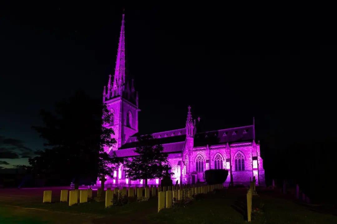 The beautiful Bodelwyddan Church in North Wales looking beautiful as it lights up pink for #OrganDonationWeek @NHSBT @jpjones6 @abiroberts6 🩷🩷🩷🩷Brilliant work 🩷🩷🩷