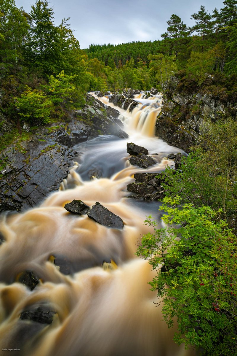 When time is slowed down I | Rogie Falls, Black Water, Strathpeffer, Ross-shire, Highland, Scotland | 21 September 2023 | 57.588905, -4.603100 #scotland #highlands #highland #rossshire #strathpeffer #rogiefalls #waterfall @Rossnews @VisitScotland @discoverscotmag @TheScotsman