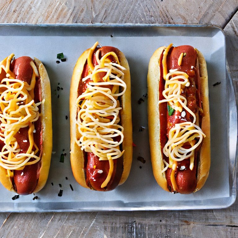 Best_Collabs's tweet photo. "Spaghetti Hot Dog" https://t.co/t1xzGrUogY