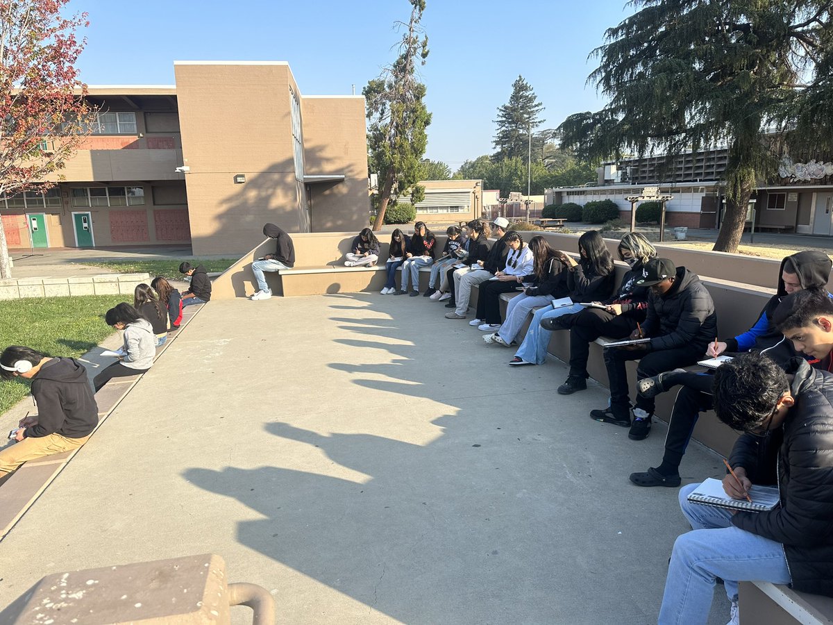 JaneEMoseley's tweet photo. Love my job! My amazing students working on drawing from observing what they see. @mtdiablohs https://t.co/J776Fytdpd