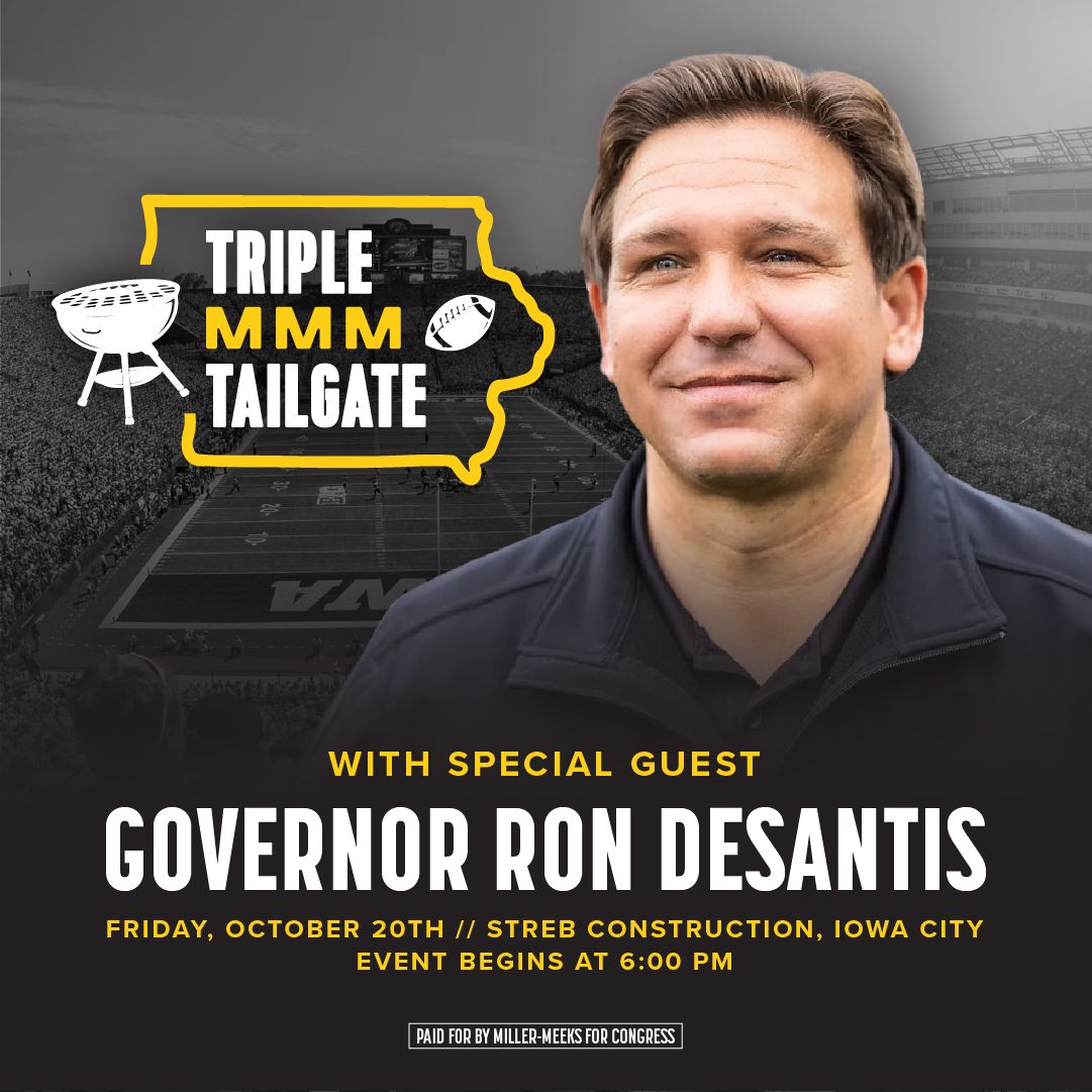 🚨 MMM Tailgate Special Guest Alert: Ron Desantis 🚨 I'm excited to announce our first special guest for the 3rd annual MMM Tailgate will be Governor @RonDeSantis! Claim your tickets here: secure.winred.com/mariannettemil…