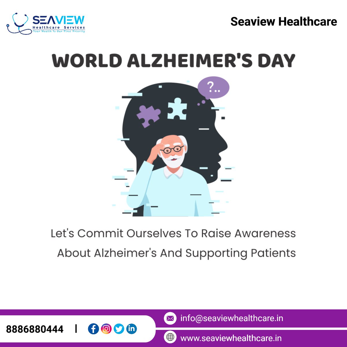 Seaview Healthcare (@seaviewhealth) on Twitter photo “Let us celebrate World Alzheimer’s Day by creating more awareness about this disease and clearing off all the stigmas around it. Happy World Alzheimer’s Day.”
.
.
#alzheimers #dementia #alzheimersawareness #caregiver #seniorcare #dementiacare
.
Follow us <a href="/SeaviewHealth/">Seaview Healthcare</a> “Let us celebrate World Alzheimer’s Day by creating more awareness about this disease and clearing off all the stigmas around it. Happy World Alzheimer’s Day.”
.
.
#alzheimers #dementia #alzheimersawareness #caregiver #seniorcare #dementiacare
.
Follow us <a href="/SeaviewHealth/">Seaview Healthcare</a>