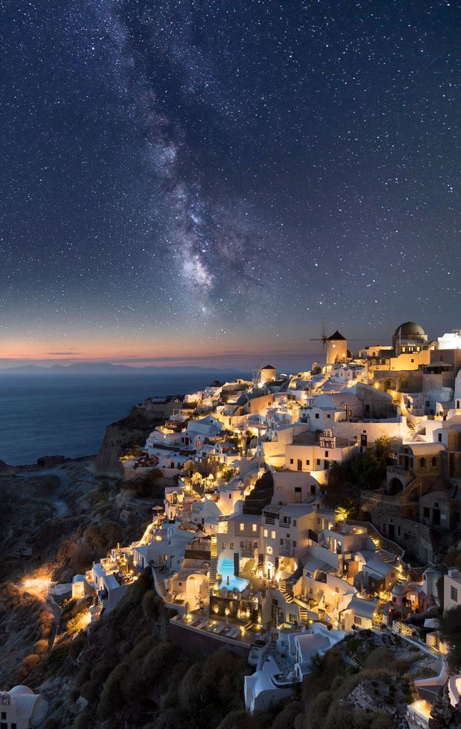 'Santorini Island: A Cycladic gem in the Aegean Sea, where whitewashed buildings cling to dramatic cliffs above the sparkling blue waters, creating a picture-perfect Greek getaway. 🏛️🏖️🇬🇷 #Santorini #GreekIslands'