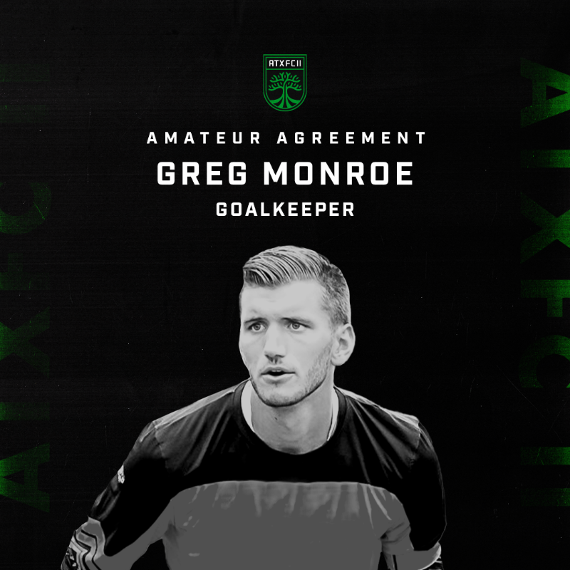 AustinFCII's tweet photo. Adding to our goalkeeper ranks.

Austin FC II has signed Nico Aristizabal  and Greg Monroe to amateur agreements.