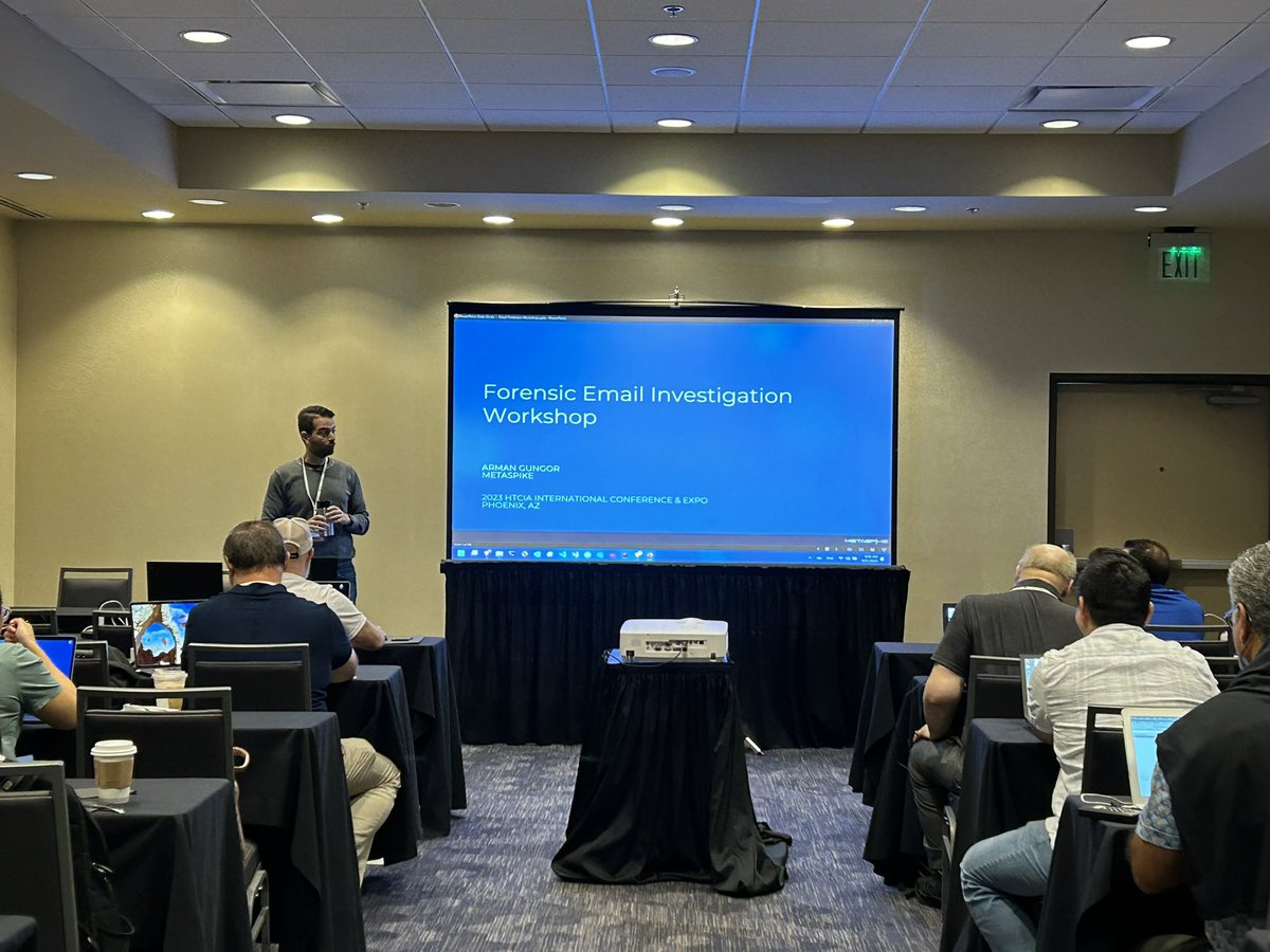 Post #HTCIA2023 Training on Wmail Investigations from <a href="/MetaspikeHQ/">Metaspike</a>! #DFIR