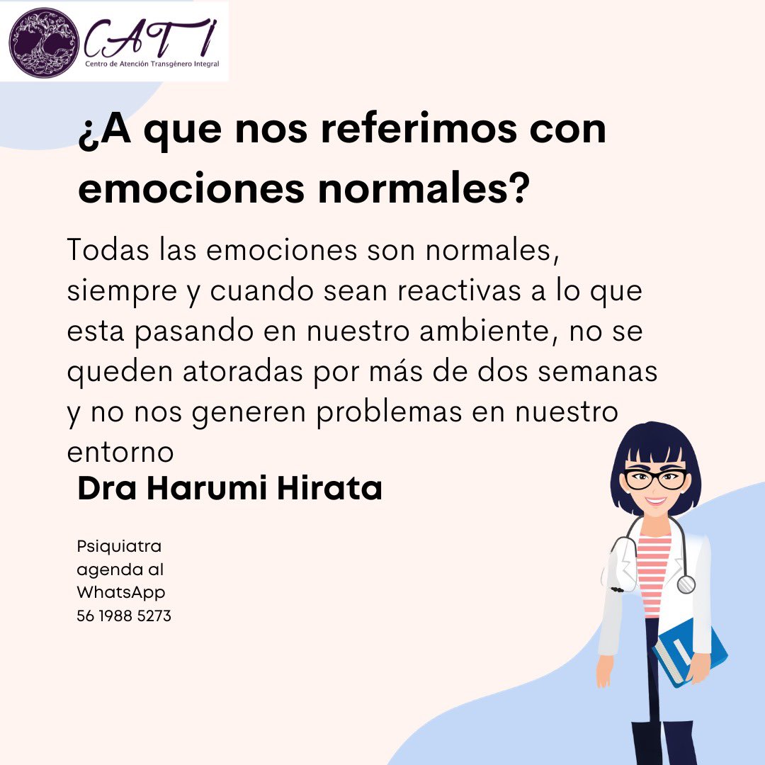 catitrans's tweet photo. Todes tenemos emociones, cómo saber si son normales o no ? #emociones #saludmental recuerda cuidarte y checarte https://t.co/8YOndoSJ5o