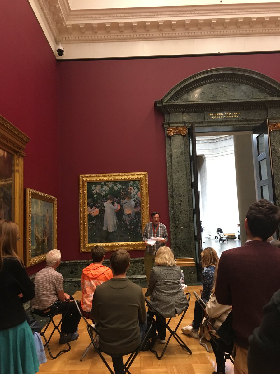 _jamesfinch's tweet photo. Lovely to talk about Sargent's 'Carnation, Lily, Lily, Rose' as part of #ArtHistoryFestival2023!
@forarthistory @Tate https://t.co/2MqCblgRrp