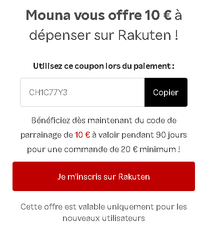 JamTooBelleToGo's tweet photo. Parrainage Rakuten 👋🛍️🛒
Code 👉 CH1C77Y3 👈
-10€ de réduction sur la première commande (minimum 20€)
https://t.co/QID6q2esIr
#promo #amazon #rakuten #cdiscount #rueducommerce #shopping https://t.co/Uy4hXSX0Lx