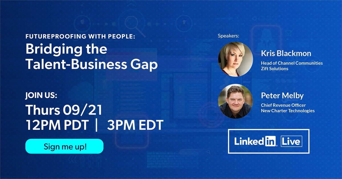 Decode the IT Talent Puzzle TODAY! Join us for a rousing #LinkedIn Live discussion about the talent gap, and why it requires a people-focused approach. 

Industry veterans Kris Blackmon and Peter Melby take the virtual stage in mere hours -  register NOW! hubs.li/Q0230XT-0