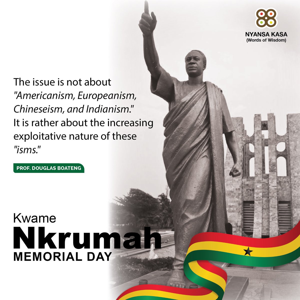 douglasboateng's tweet photo. The growing concern is not about labels like "Americanism, Europeanism, Chineseism, and Indianism," but recognizing and addressing exploitative tendencies within these "isms" for a world of unity and fairness. #UnityOverLabels #Nyansakasa #KwameNkrumah https://t.co/C2E3fmcqkx