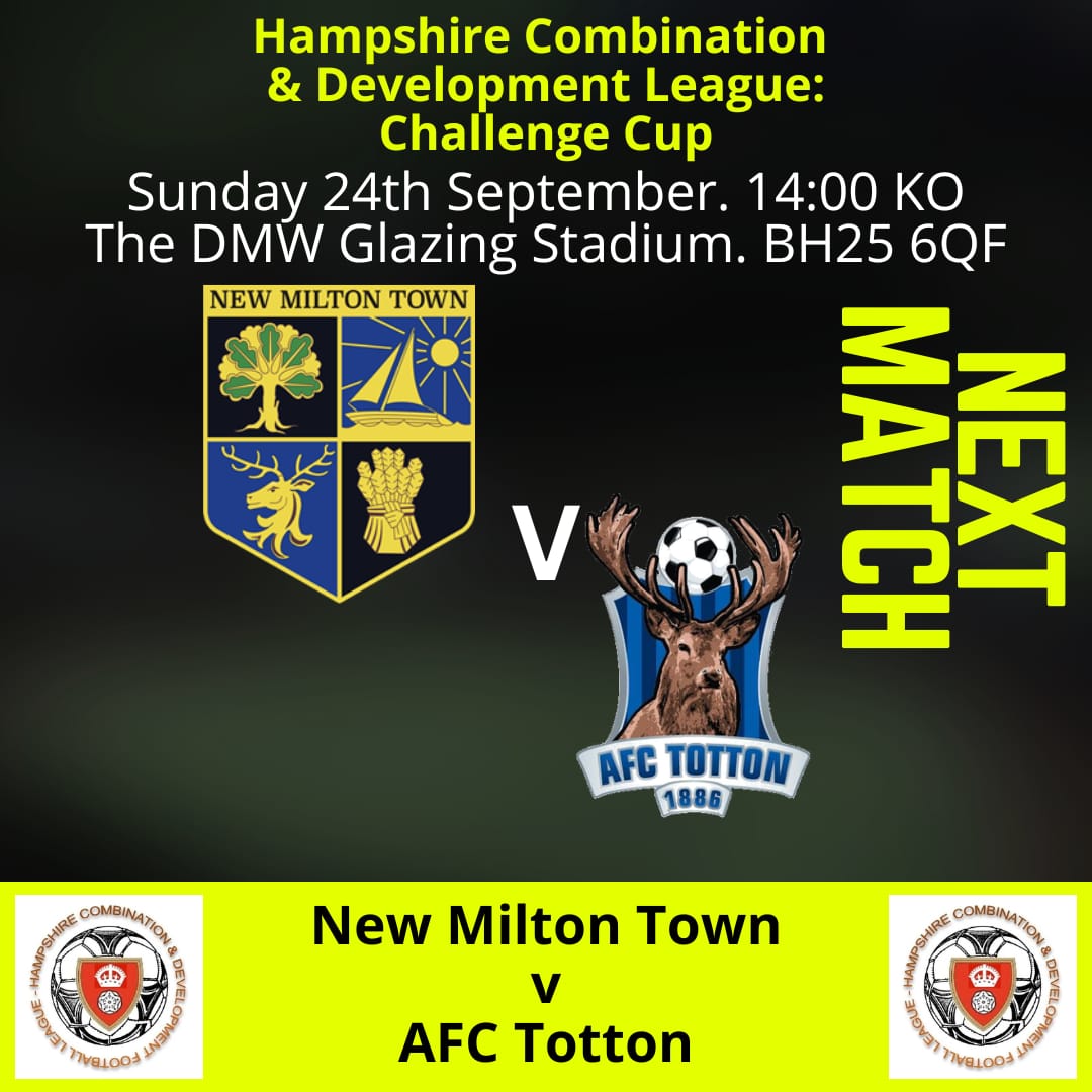 New Milton Town FC (@newmiltontown) on Twitter photo A full fixture list this weekend 👇
Firsts v <a href="/verwoodtownfc/">Verwood Town FC</a>
Development v <a href="/Hayling_United/">Hayling United FC</a> on Saturday
U18's v <a href="/AFCTottonYth/">AFC Totton U13 24/25 Season</a> in the <a href="/HFA_CountyCups/">Hampshire FA County Cups</a> on Sunday
Good luck to all 3 teams.
<a href="/markclemo7/">mark clements</a> <a href="/neiljlangridge/">Neil Langridge</a> <a href="/AndyKerney/">Andy Kerney</a>
🔴🔵 #UpTheLinnets A full fixture list this weekend 👇
Firsts v <a href="/verwoodtownfc/">Verwood Town FC</a>
Development v <a href="/Hayling_United/">Hayling United FC</a> on Saturday
U18's v <a href="/AFCTottonYth/">AFC Totton U13 24/25 Season</a> in the <a href="/HFA_CountyCups/">Hampshire FA County Cups</a> on Sunday
Good luck to all 3 teams.
<a href="/markclemo7/">mark clements</a> <a href="/neiljlangridge/">Neil Langridge</a> <a href="/AndyKerney/">Andy Kerney</a>
🔴🔵 #UpTheLinnets