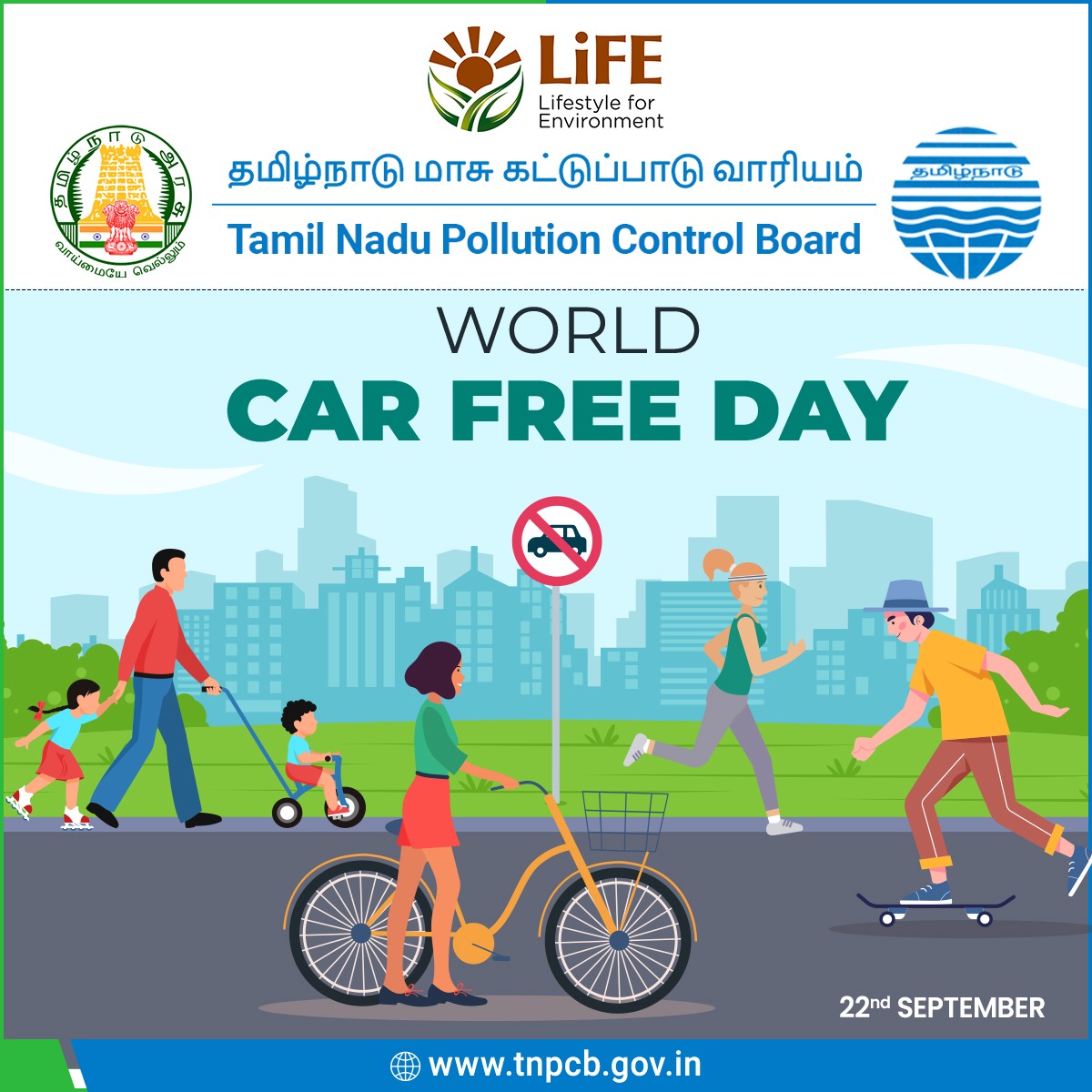 Tnpcbofficial's tweet photo. World Car Free Day is observed on September 22 to take a step towards sustainability by leaving your car at home. Opt for eco-friendly transport choices like cycling or walking.

#TNPCB #CarFreeDay #SustainableTransport #EcoFriendlyCommute #CleanerAir #TrafficReduction #Green https://t.co/uCRlvXxf3o