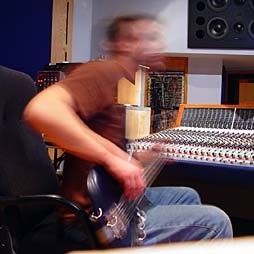 Pictured: Chris playing so fast the camera can't keep up with him. Shot during the recording of Absolution at Grouse Lodge, Ireland in 2003. 
Any guesses which song he was playing? Let us know 👇🏻  

Pre-order the new Absolution anniversary boxset here: 
wmg.lnk.to/absolutionxxst…