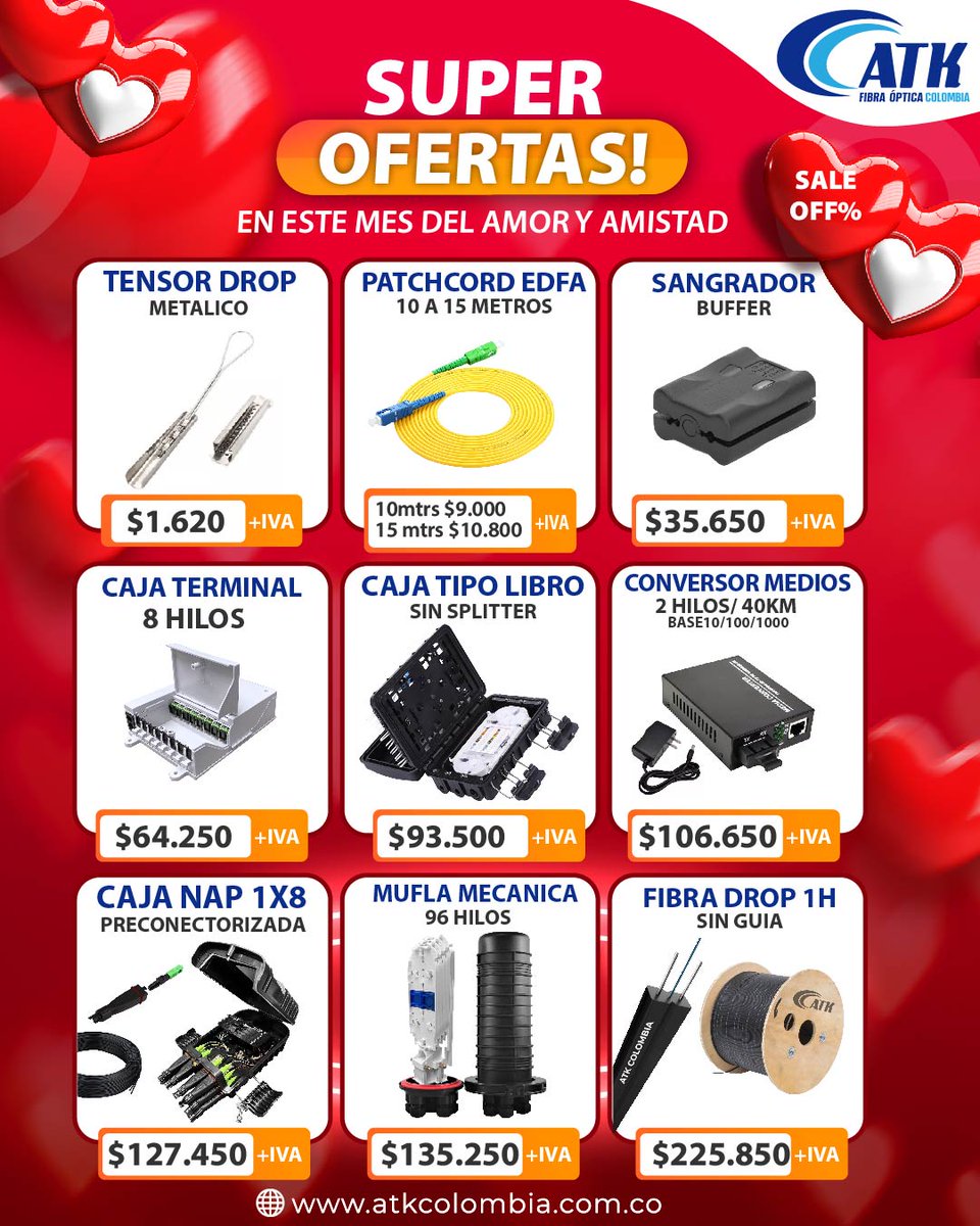 AtkFibraOptica's tweet photo. 🌐Visita nuestro sitio web y conoce mas de nuestros productos https://t.co/5mQnZ0aWek https://t.co/1ObOYwUeTh