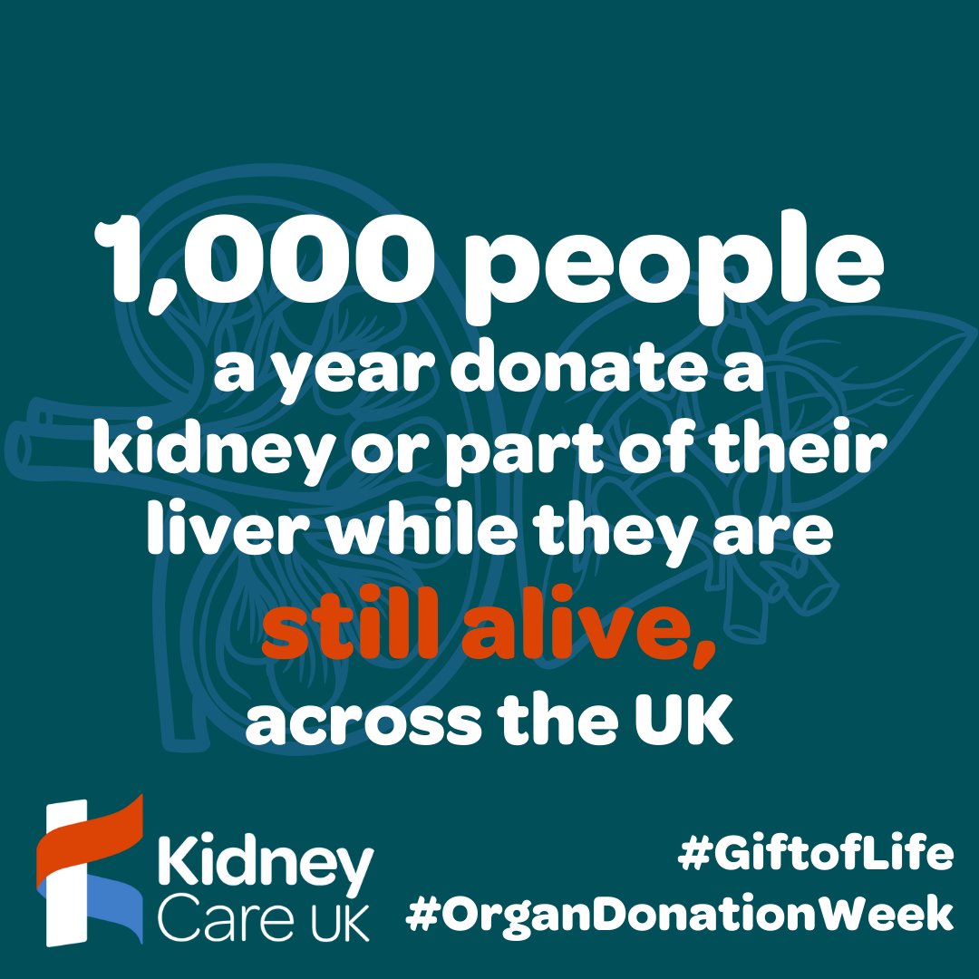 💛 Day 4 of #OrganDonationWeek - find out more about donating a kidney here: kidneycareuk.org/about-kidney-h…

✅ You can also sign up to the #OrganDonorRegister to show that you would like your organs to be offered for transplantation after you die: organdonation.nhs.uk/register-your-… @NHSOrganDonor