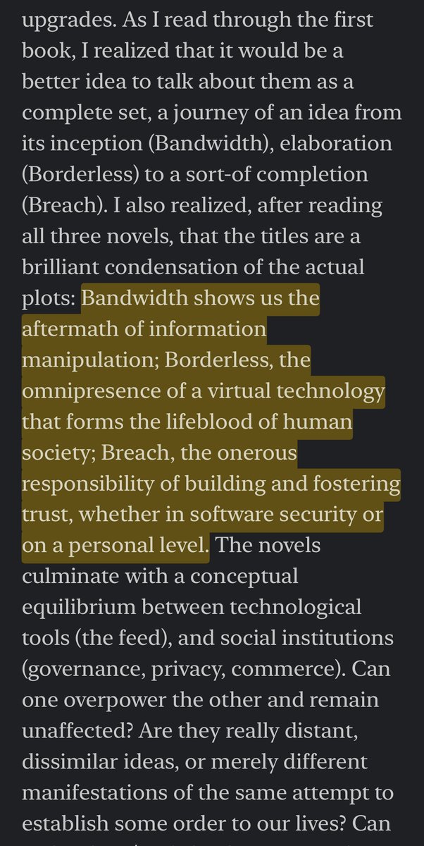 Thought-provoking review of the Analog novels. 🤓