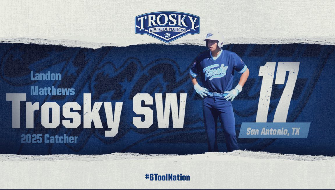 Best of luck to my dude at the Arizona Junior Fall Classic!!!
X : Landon_Matthe25
6'2" 185lb RH 1B/3B/SS/Catcher  Cornerstone Christian School TX,  Trosky SW &amp; Trosky National . 2025
To view my full profile and video(s), simply click on the link below: 
sportsrecruits.com/landon_matthews