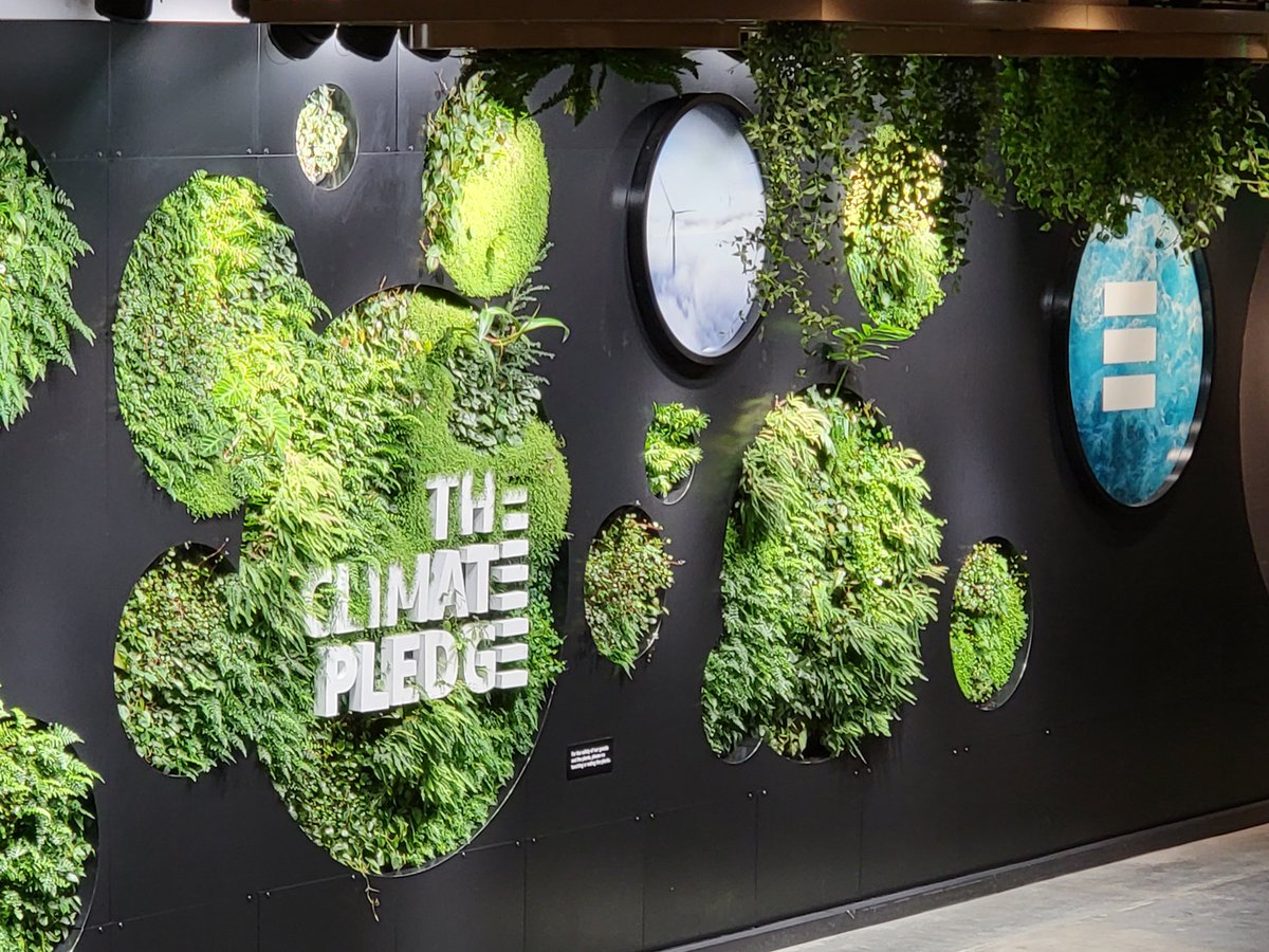 This is one of the lower concourse walls at the @ClimateArena. They grow plants out of the walls! Such a cool place. I'm so glad to have taken this tour at #ictd22 in #seattle. #TBT #ThrowbackThursday
