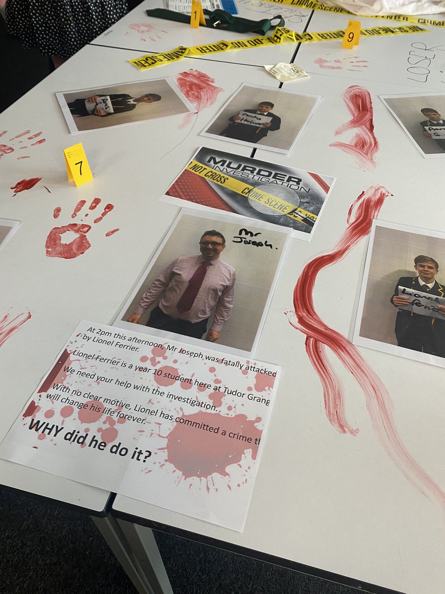 TGAW_English's tweet photo. Open Evening in English- can you solve the cunning crime? How about throwing around some Shakespeare slang? Come and join us at Open Evening 2023! https://t.co/xhokr89pGU