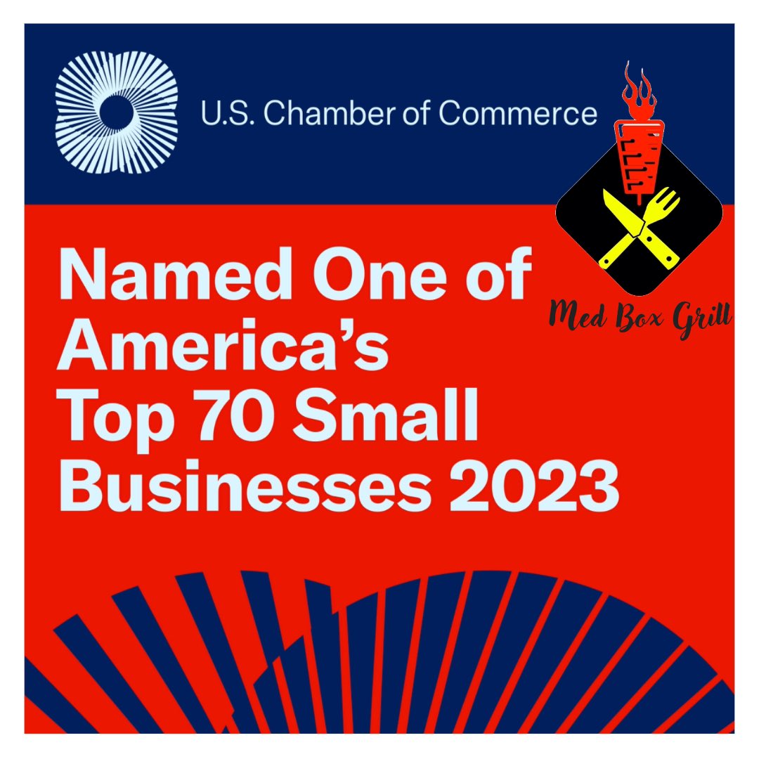 Med Box Grill is a 2023 America’s Top Small Business honoree! Thank you @uschamber for this special recognition. We are one of 70 small businesses across the country to receive this recognition out of 15,000+ applicants. #ATSB2023 Learn more: uschamber.com/co/good-compan…