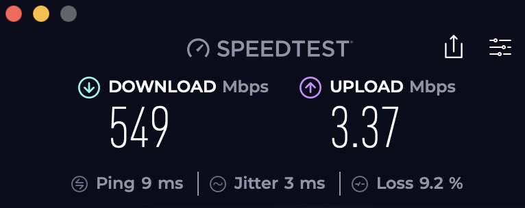 iPMac's tweet photo. @virginmedia 👋🏼 Hi. After work was carried out yesterday in our area ST5 (Area ref 20) we have consistently poor upload speed. Have rebooted hub several times. Speed test taken from wired connection to hub. Please can you help 🙏🏼 https://t.co/fbsgM7yNgm