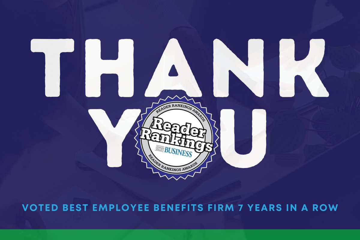 We are thrilled to once again be recognized by our community, clients, and partners as one of the best employee benefits firms in the Lehigh Valley! Thank you to our clients and partners for your placing your trust in BSI and for your endless support over the last 20 years. 🌟