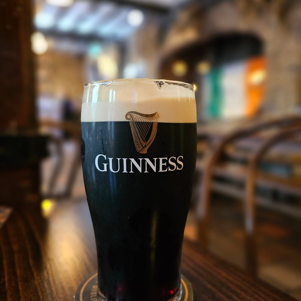 Enjoying a nice pint in #Dublin great stop while touring the city #IrishTrip #DayTripping