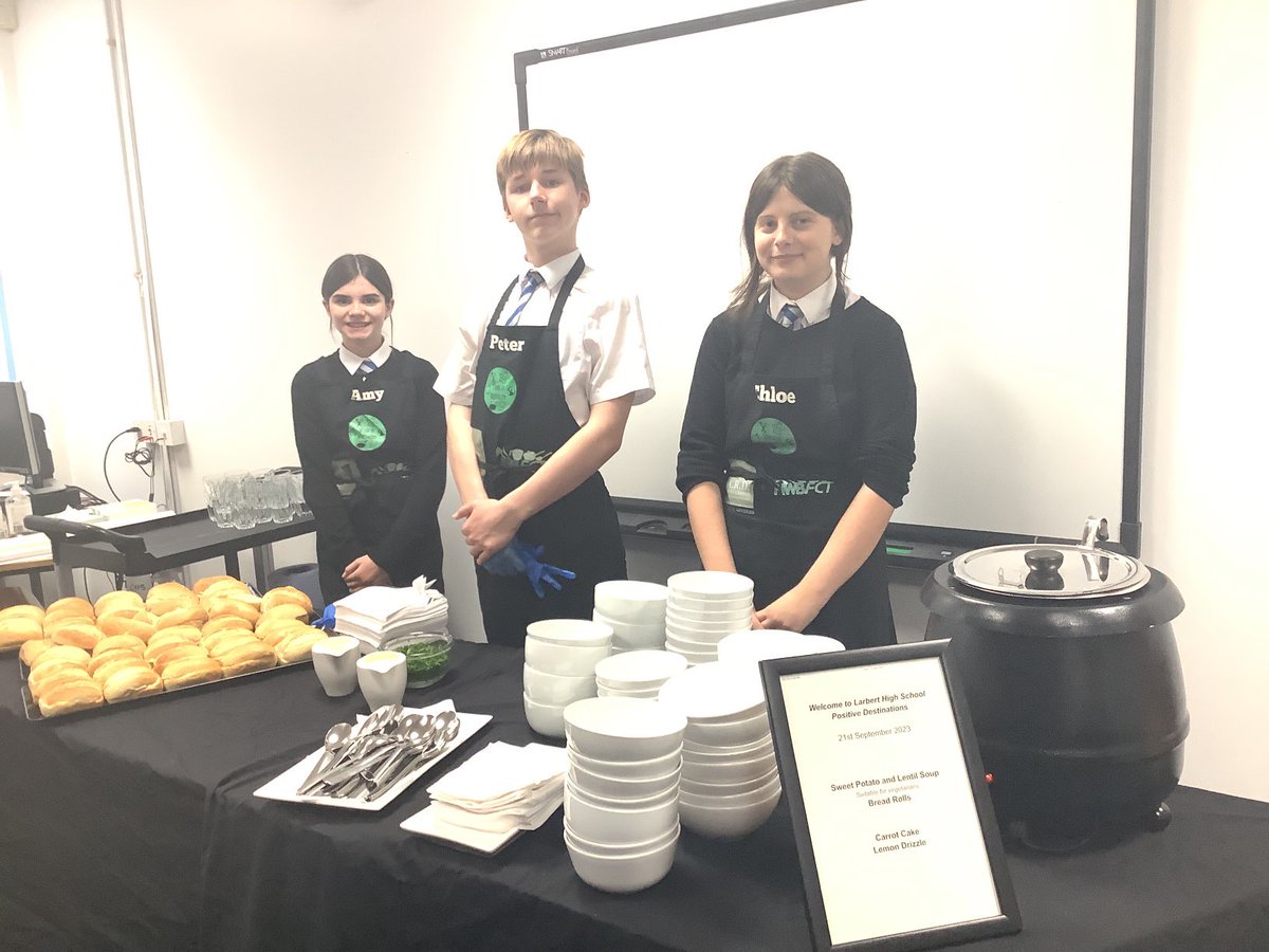 Invitation to all presenters Positive Destinations tonight we have hot soup and cakes before you get started in Conference room.
Thank-you Academy of Hospitality @LHSFCT @LHS_HWB @DYWScot @DYW_ForthValley #employerengagement @JuliaBarclay13 #skills