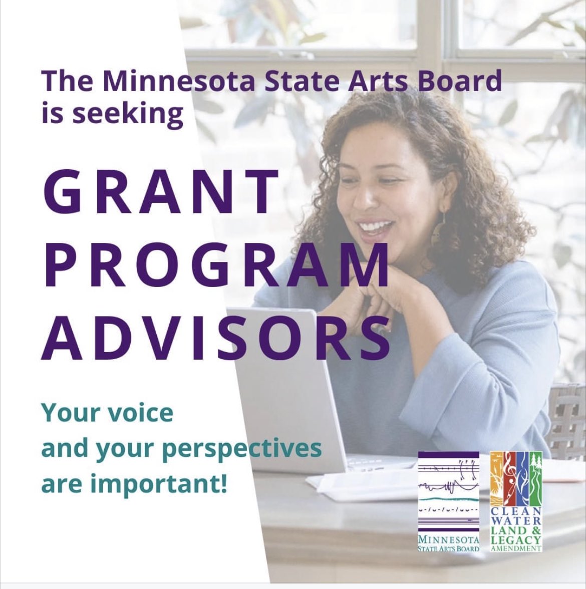 loftliterary's tweet photo. The MN State Arts Board is seeking Grant Program Advisors!

More info and application: https://t.co/Fq9mTH4W72 https://t.co/bzMJVEgQzK