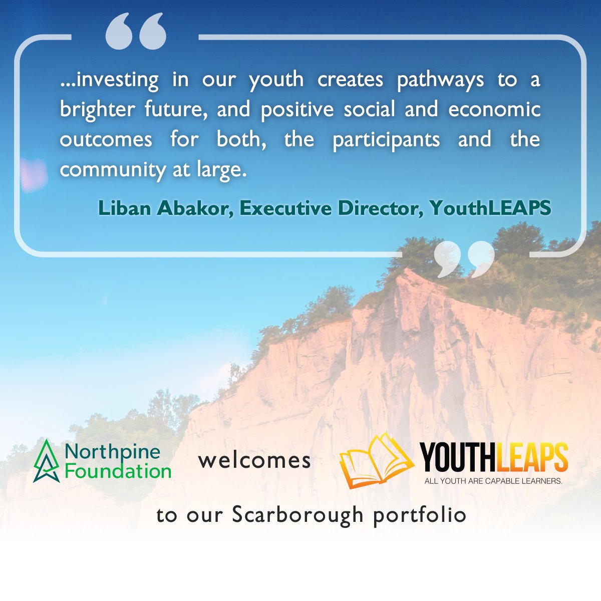 Proudly announcing an investment in <a href="/youthleaps/">Youth LEAPS</a> to tackle youth unemployment in #Scarborough 
Learn2Work will offer GED support &amp; employment training to youth who need credentials to access stable employment
northpinefoundation.ca/blog/500000-in…
Share your venture idea: ventures.northpinefoundation.ca